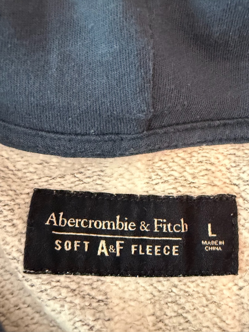 Abercrombie & Fitch Men’s Large Soft A&F Fleece Striped Pullover Hoodie - Picture 4 of 5